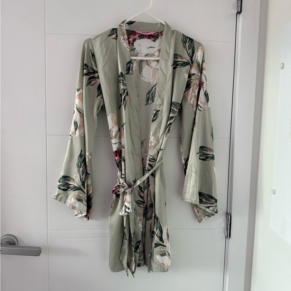 Floral Print Women's Robe - Picture 6 of 6